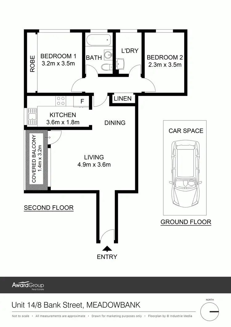 Floorplan of Homely unit listing, 14/8 Bank Street, Meadowbank NSW 2114