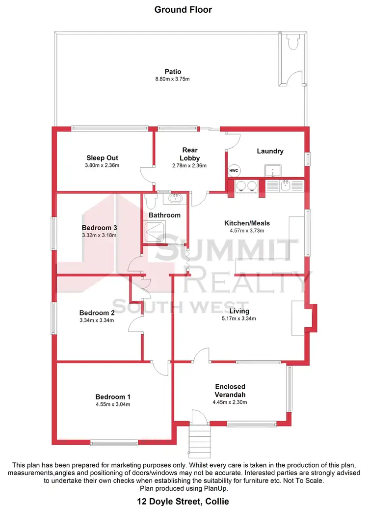 Floorplan of Homely house listing, 12 Doyle Street, Collie WA 6225