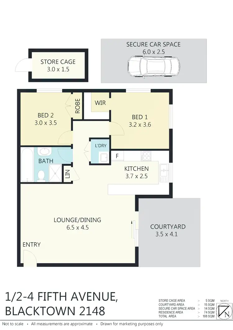 Floorplan of Homely unit listing, 1/2-4 Fifth Ave, Blacktown NSW 2148