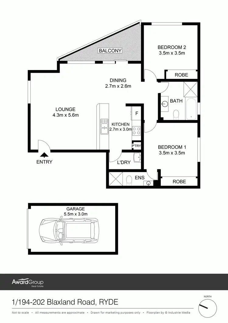Floorplan of Homely unit listing, 1/202 Blaxland (vehicle Access Via Samuel St) Road, Ryde NSW 2112