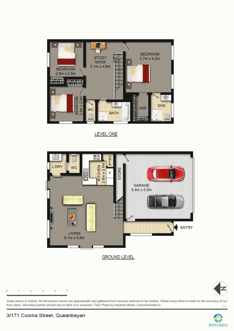 Floorplan of Homely townhouse listing, 3/171 Cooma Street, Queanbeyan NSW 2620