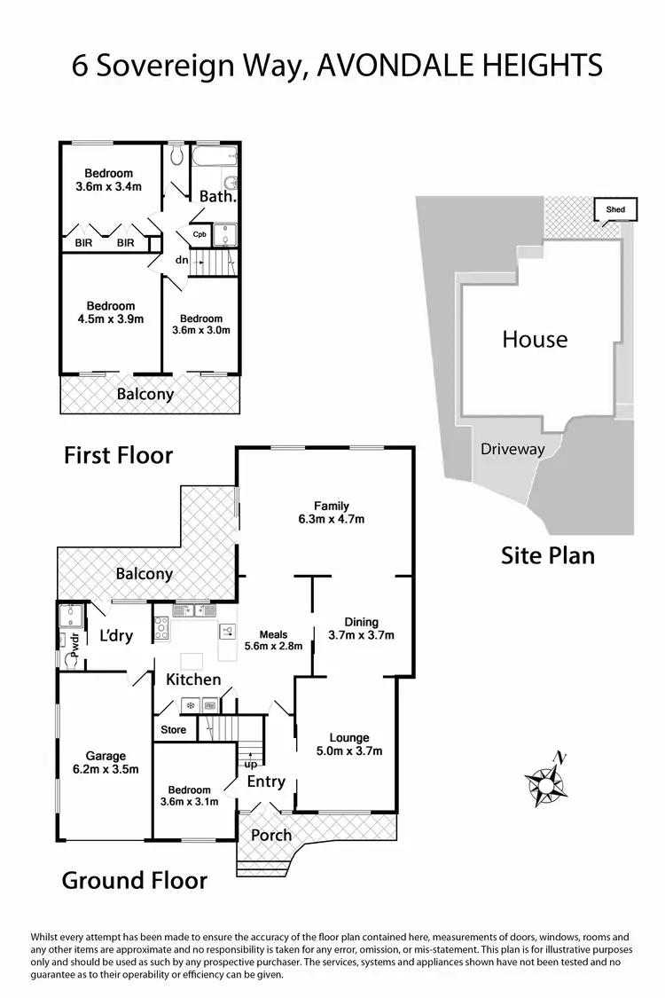 Floorplan of Homely house listing, 6 Sovereign Way, Avondale Heights VIC 3034