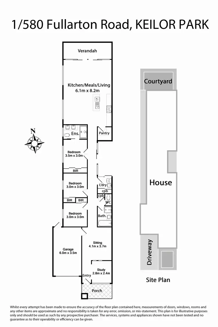 Floorplan of Homely unit listing, 1/580 Fullarton Road, Keilor Park VIC 3042