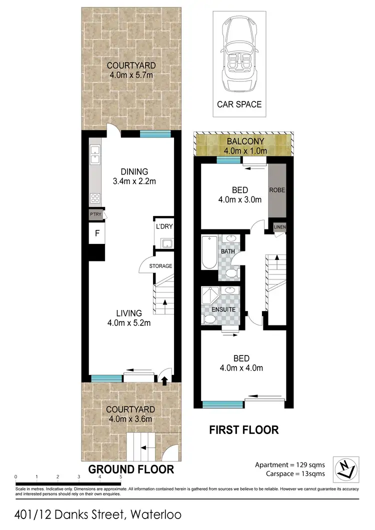 Floorplan of Homely unit listing, 401/12 Danks Street, Waterloo NSW 2017
