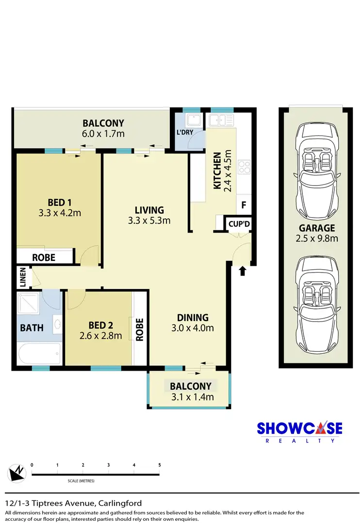 Floorplan of Homely unit listing, 12/1-3 Tiptrees Avenue, Carlingford NSW 2118