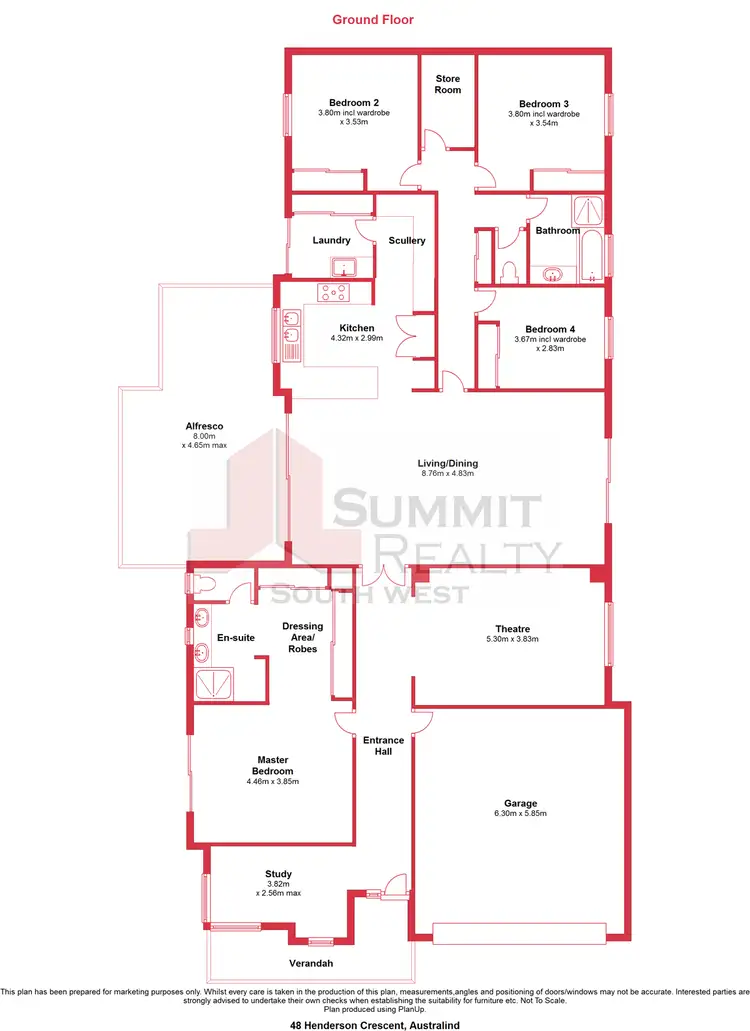 Floorplan of Homely house listing, 48 Henderson Crescent, Australind WA 6233