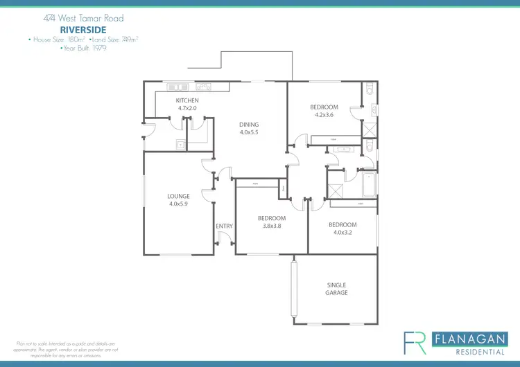Floorplan of Homely house listing, 474 West Tamar Rd, Riverside TAS 7250