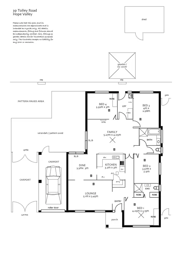 Floorplan of Homely house listing, 39 Tolley Road, Hope Valley SA 5090