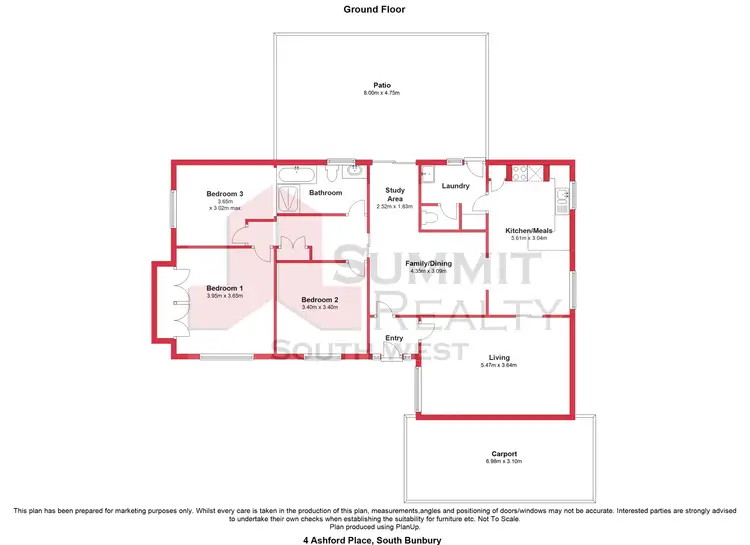 Floorplan of Homely house listing, 4 Ashford Place, South Bunbury WA 6230