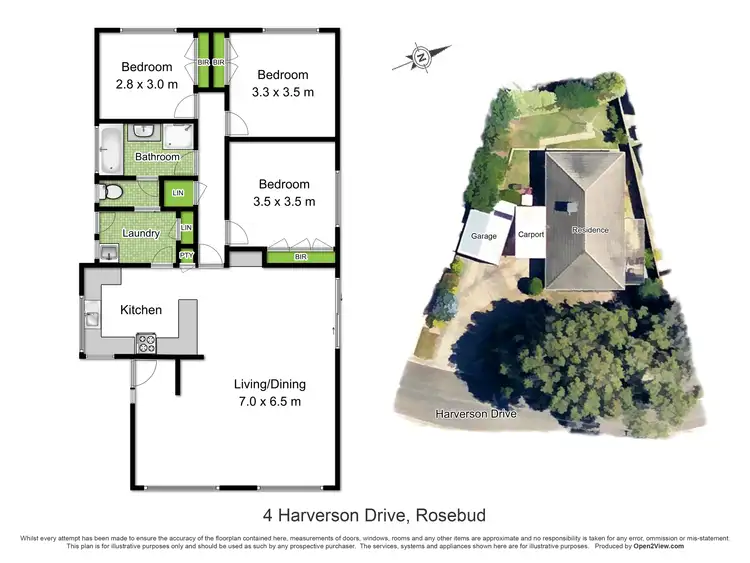 Floorplan of Homely house listing, 4 Harverson Drive, Rosebud VIC 3939