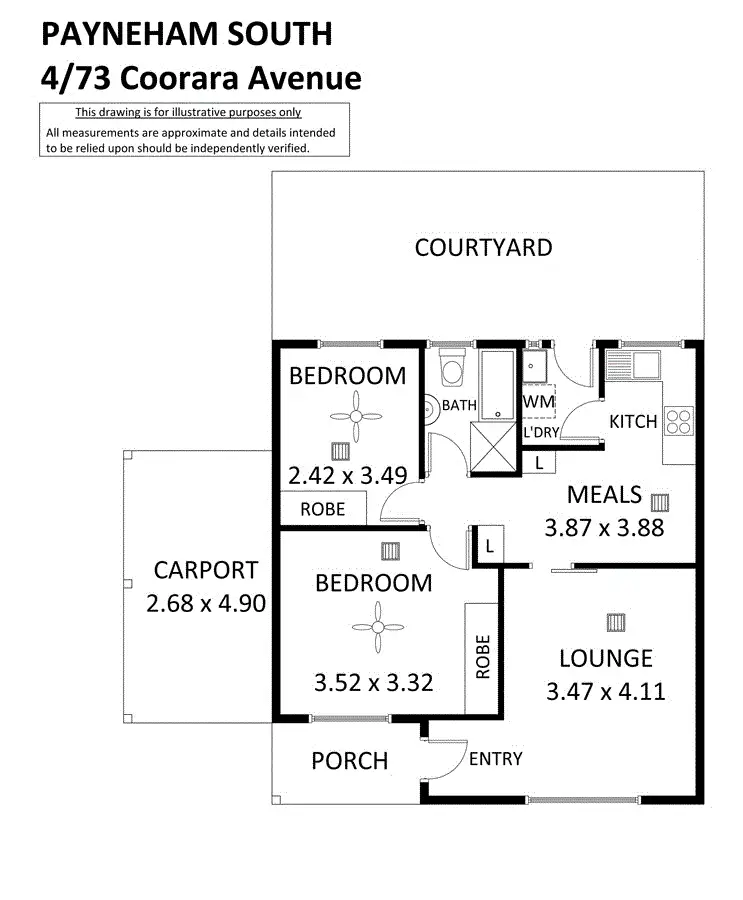 Floorplan of Homely unit listing, 4/73 Coorara Avenue, Payneham South SA 5070