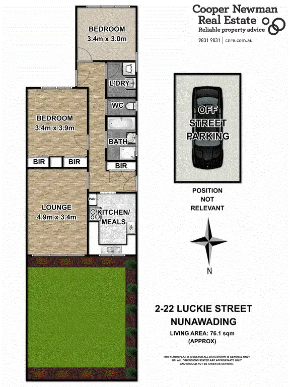 Floorplan of Homely unit listing, 2/22 Luckie Street, Nunawading VIC 3131