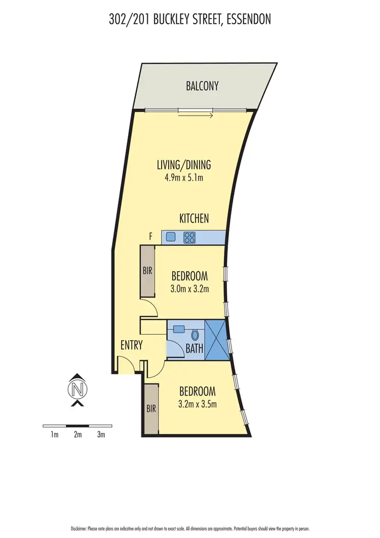 Floorplan of Homely apartment listing, 302/201 Buckley Street, Essendon VIC 3040