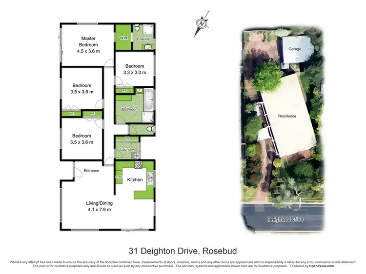 Floorplan of Homely house listing, 31 Deighton Drive, Rosebud VIC 3939