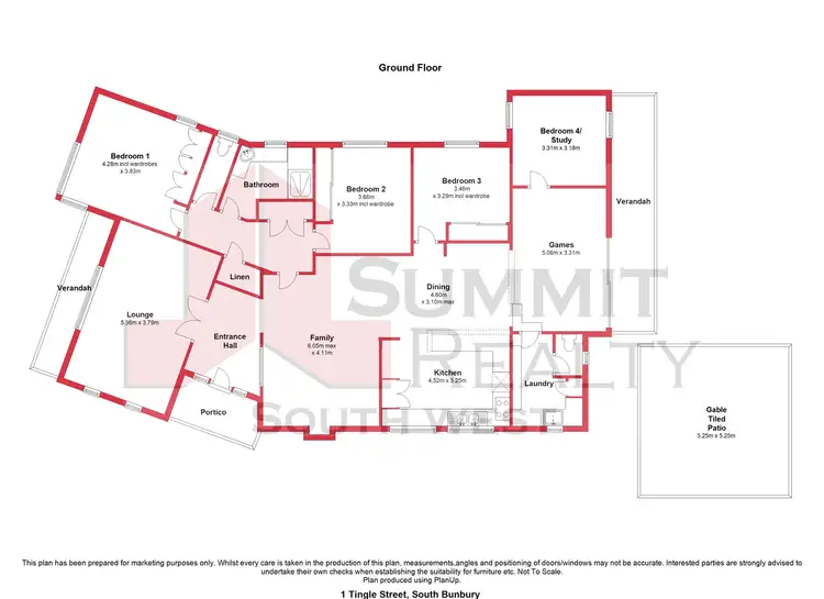 Floorplan of Homely house listing, 1 Tingle Street, South Bunbury WA 6230