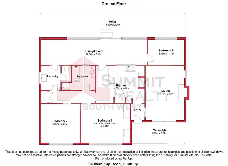 Floorplan of Homely house listing, 96 Minninup Road, South Bunbury WA 6230