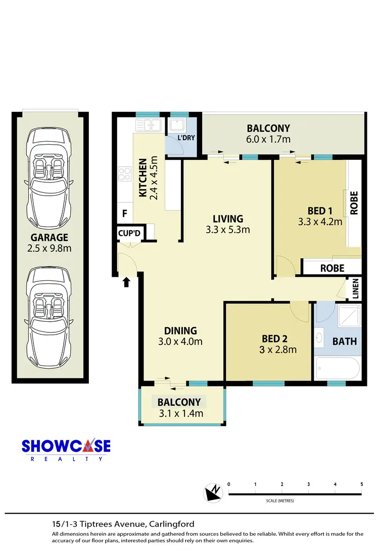 Floorplan of Homely unit listing, 15/1-3 Tiptrees Avenue, Carlingford NSW 2118