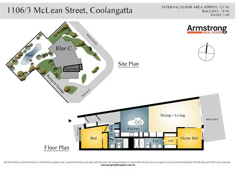 Floorplan of Homely apartment listing, 1106/3 McLean Street, Coolangatta QLD 4225