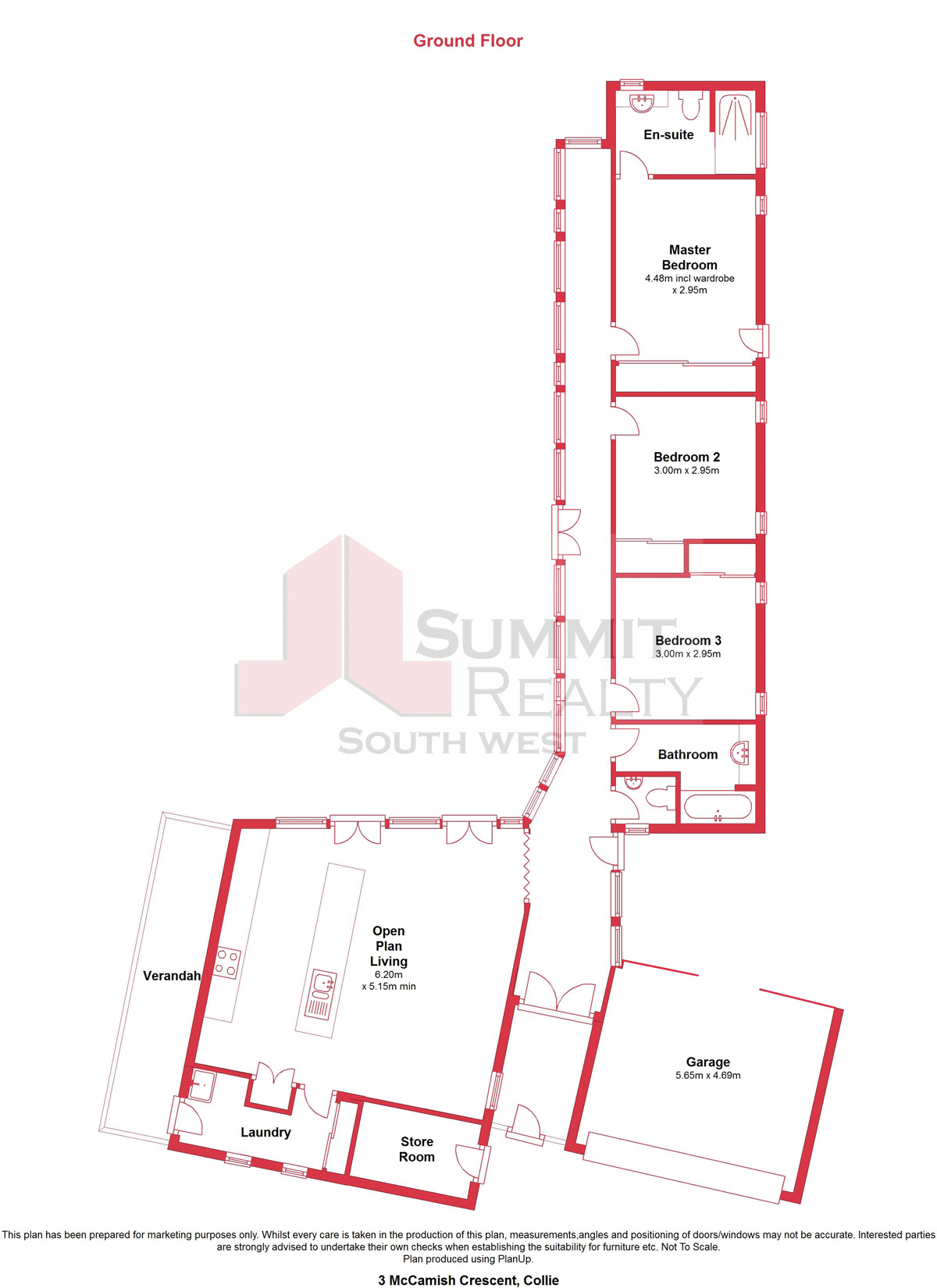 Floorplan of Homely house listing, 3 McCamish Crescent, Collie WA 6225