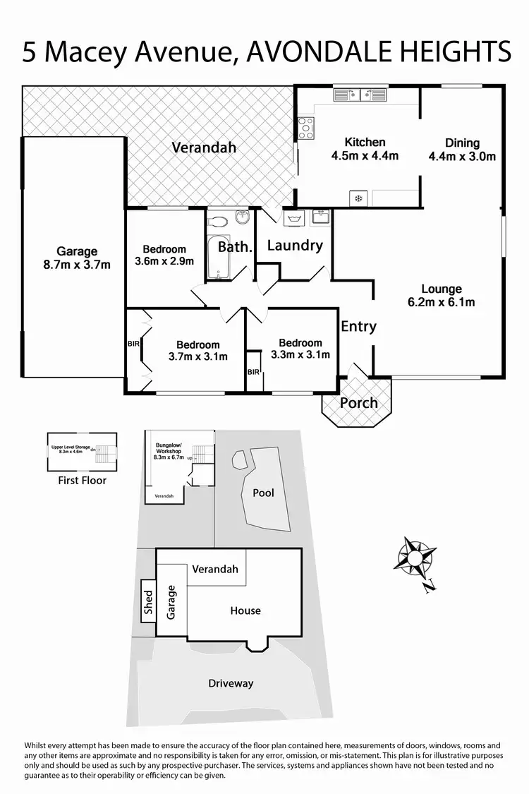 Floorplan of Homely house listing, 5 Macey Avenue, Avondale Heights VIC 3034