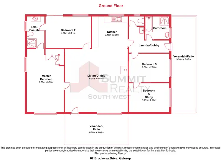 Floorplan of Homely house listing, 67 Brockway Drive, Gelorup WA 6230