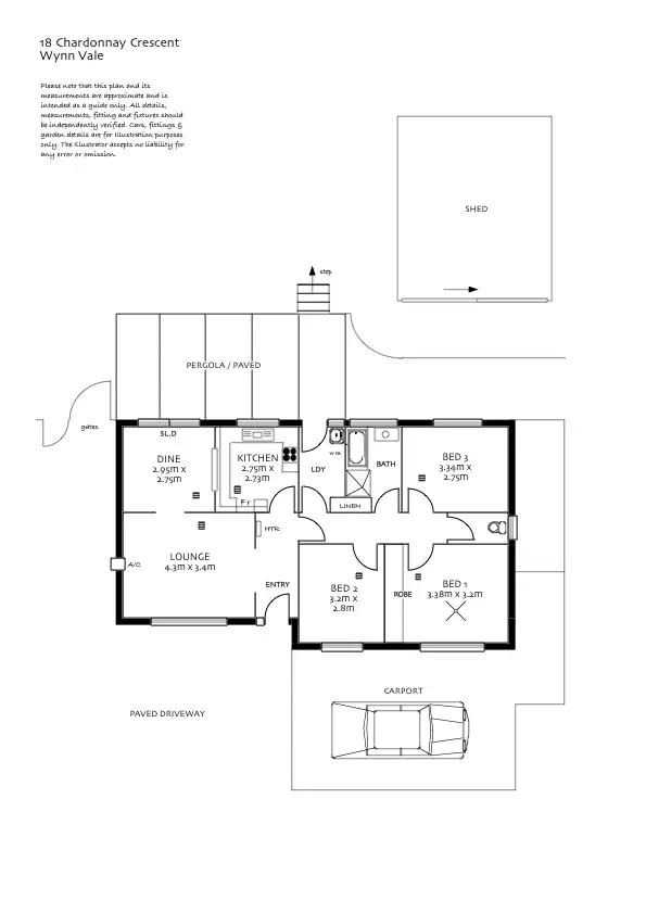 Floorplan of Homely house listing, 18 Chardonnay Crescent, Wynn Vale SA 5127