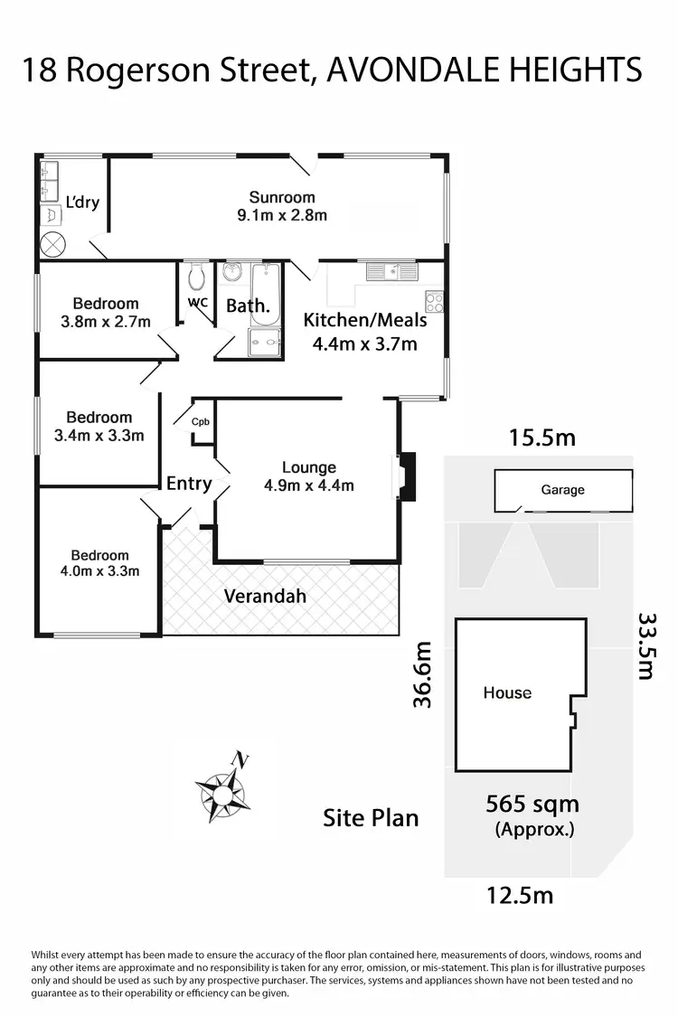 Floorplan of Homely house listing, 18 Rogerson Street, Avondale Heights VIC 3034