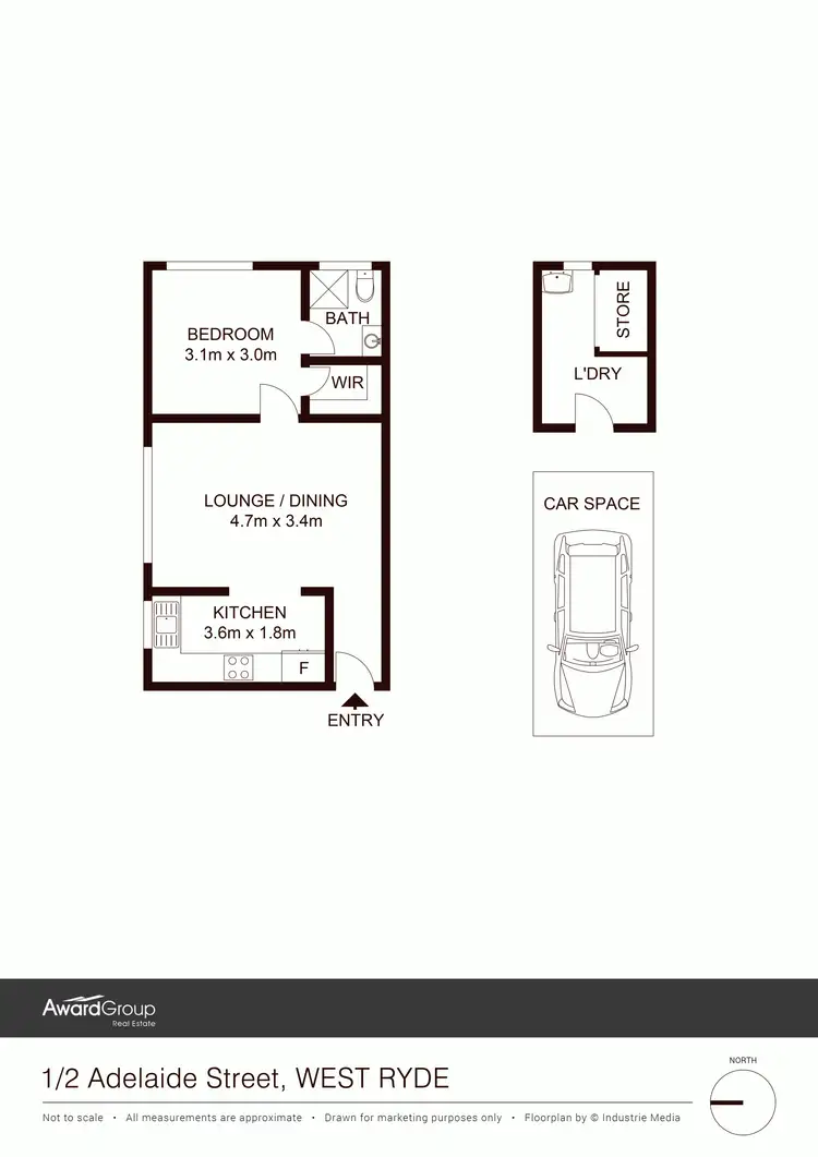 Floorplan of Homely unit listing, 1/2 Adelaide Street, West Ryde NSW 2114