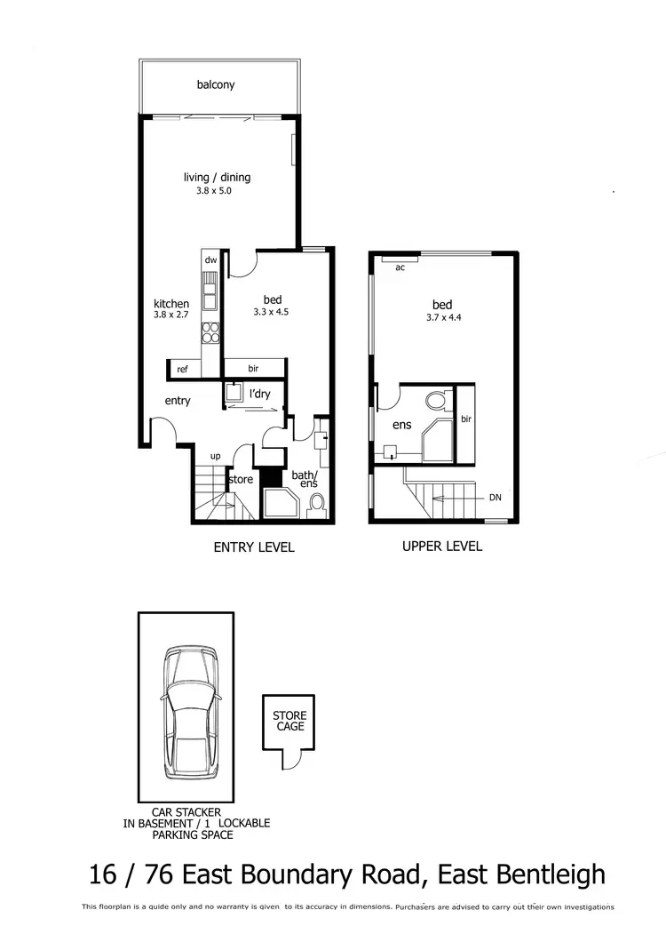 Floorplan of Homely apartment listing, 16/76 East Boundary Road, Bentleigh East VIC 3165