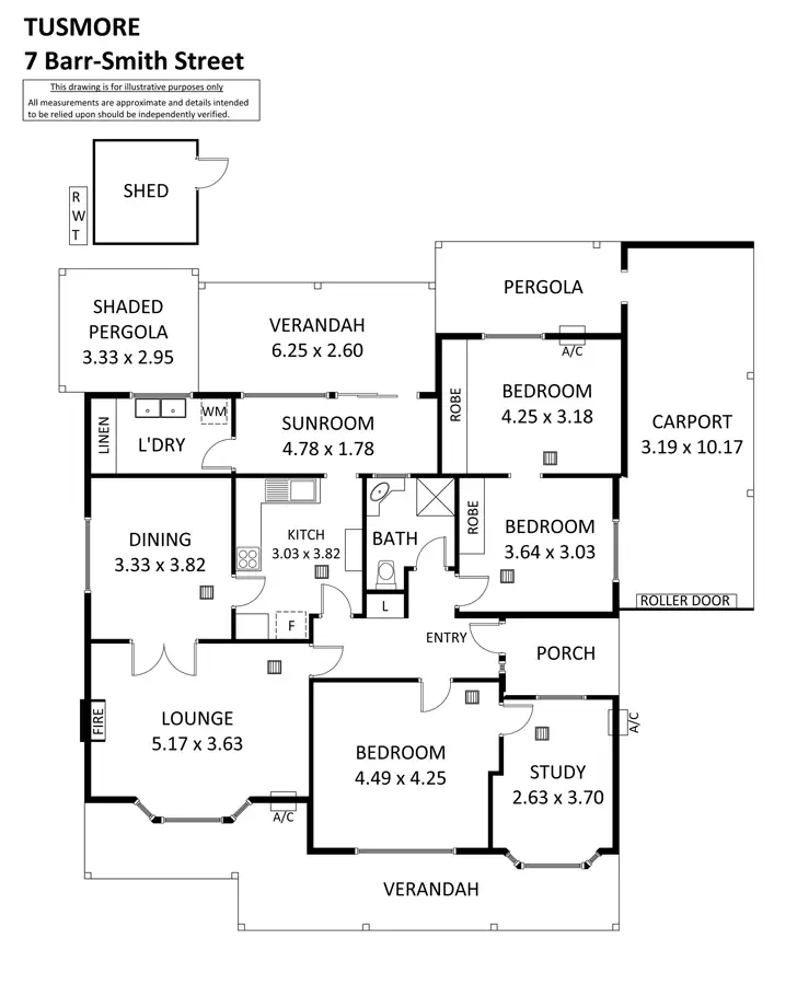 Floorplan of Homely house listing, 7 Barr-Smith Street, Tusmore SA 5065