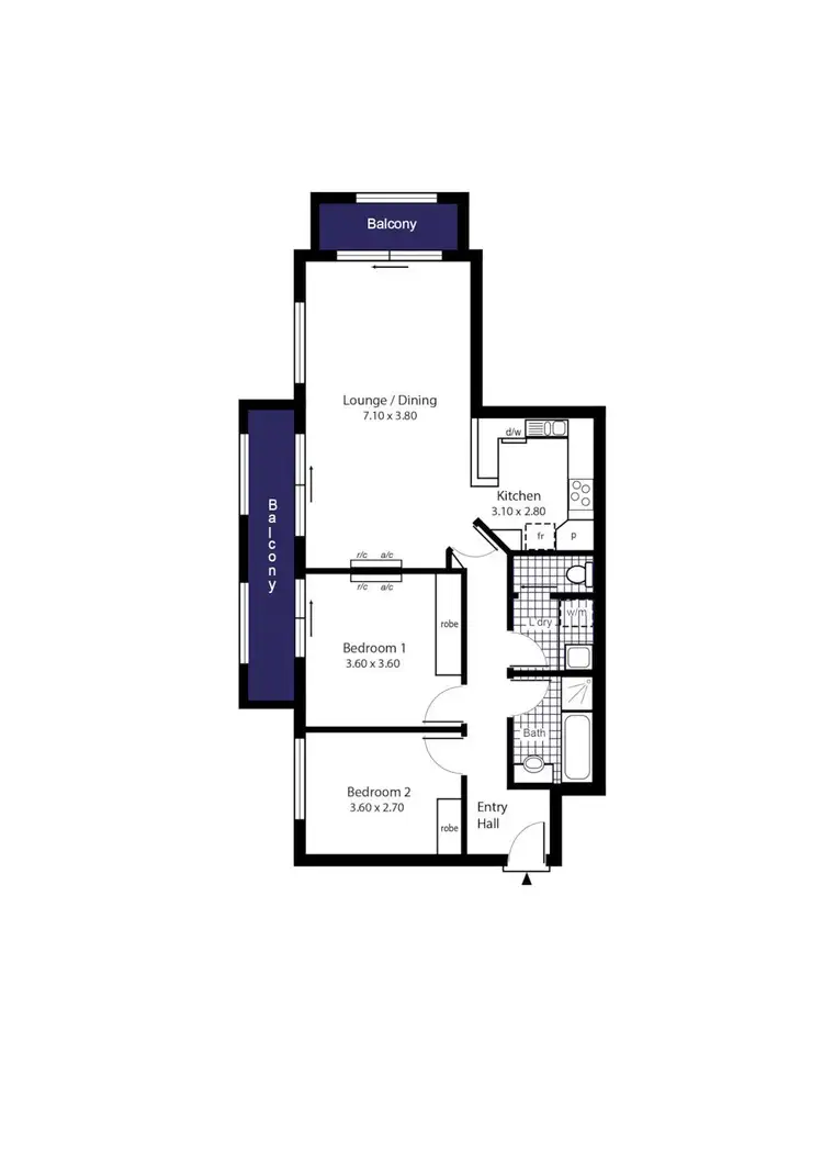 Floorplan of Homely apartment listing, 63/8 Rundle Street, Kent Town SA 5067