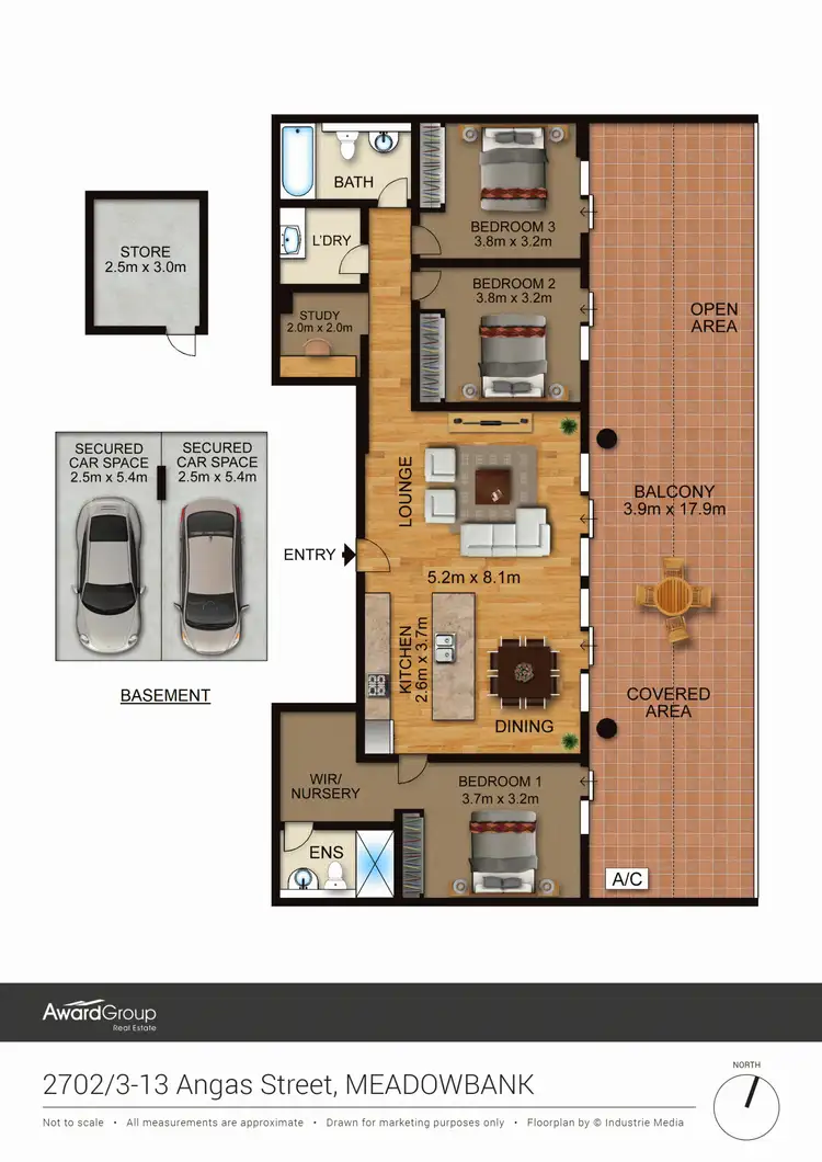 Floorplan of Homely unit listing, 2702/3-13 Angas Street, Meadowbank NSW 2114