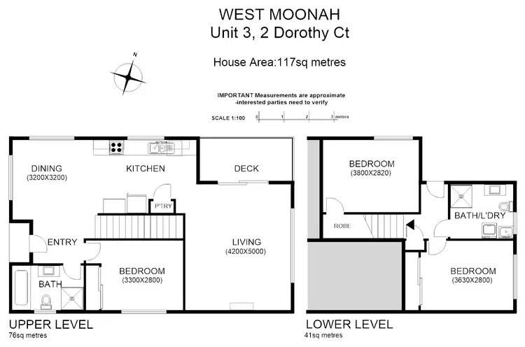 Floorplan of Homely townhouse listing, 3/2 Dorothy Ct, West Moonah TAS 7009