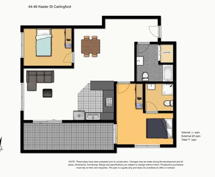 Floorplan of Homely unit listing, 23/44-46 Keeler Street, Carlingford NSW 2118