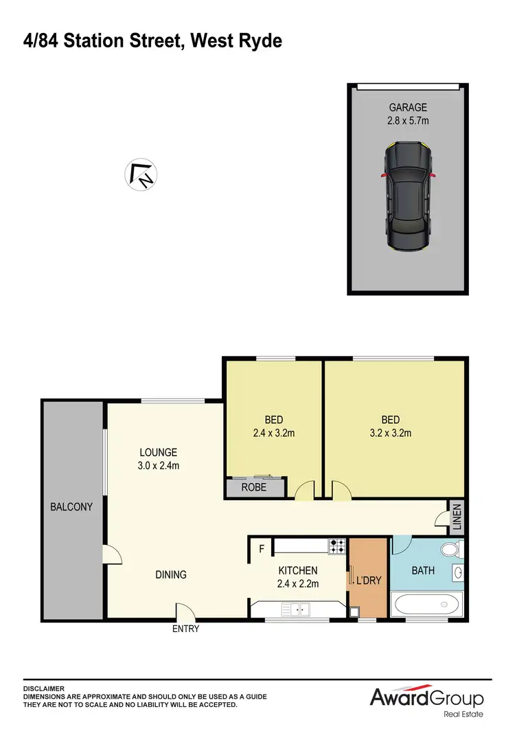 Floorplan of Homely unit listing, 4/84 Station Street, West Ryde NSW 2114