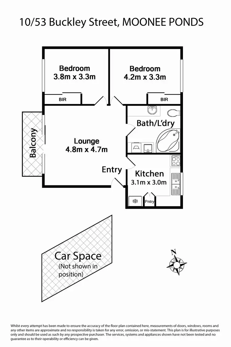 Floorplan of Homely apartment listing, 10/53 Buckley Street, Moonee Ponds VIC 3039