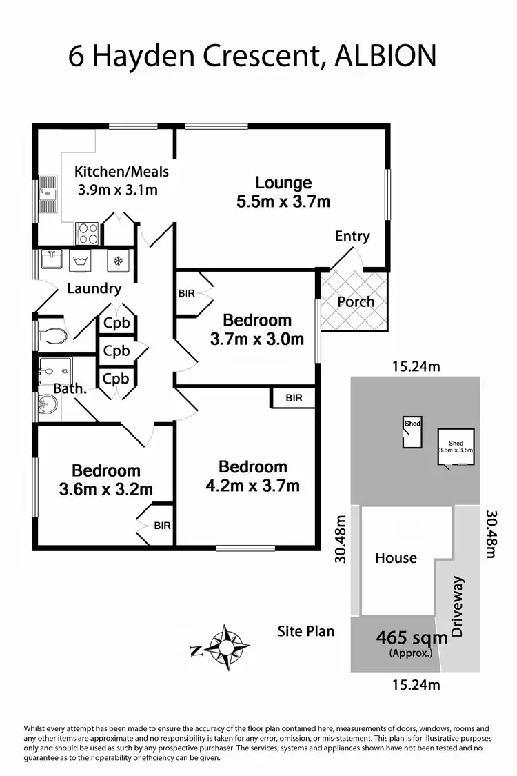 Floorplan of Homely house listing, 6 Hayden Crescent, Albion VIC 3020