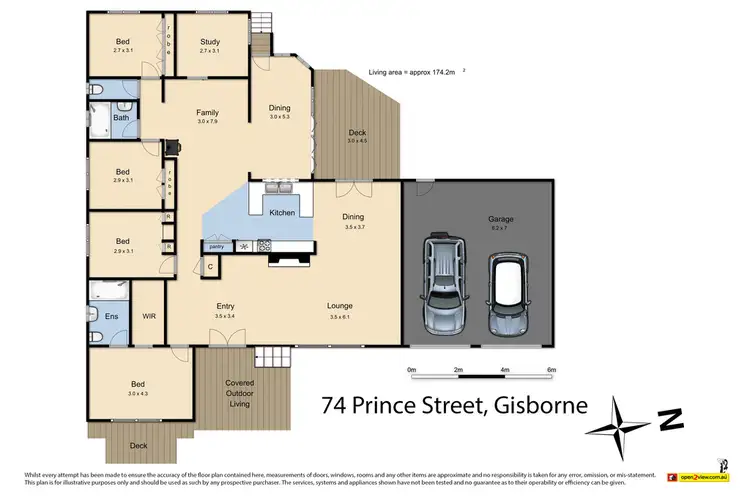 Floorplan of Homely house listing, 74 Prince (Corner Daly And Prince) Street, Gisborne VIC 3437