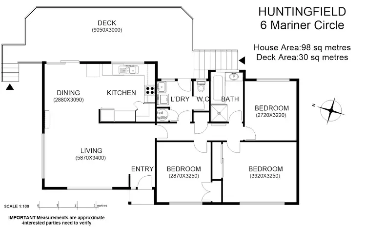 Floorplan of Homely house listing, 6 Mariner Cir, Huntingfield TAS 7055
