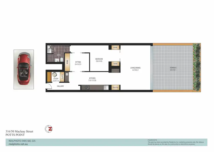 Floorplan of Homely unit listing, 316/50-58 Macleay Street, Potts Point NSW 2011