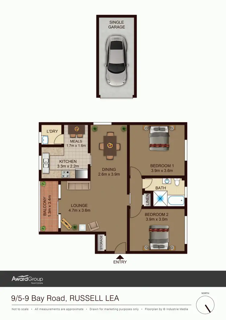 Floorplan of Homely unit listing, 9/5 Bay Road, Russell Lea NSW 2046