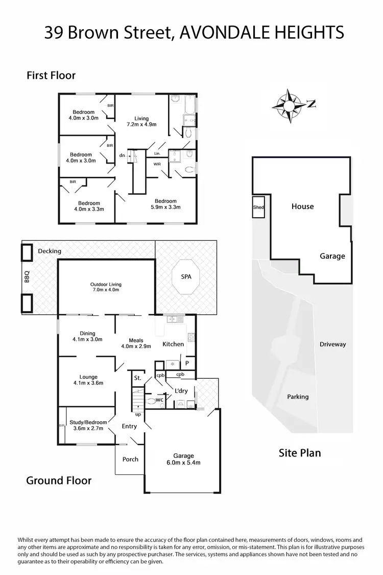 Floorplan of Homely house listing, 39 Brown Street, Avondale Heights VIC 3034