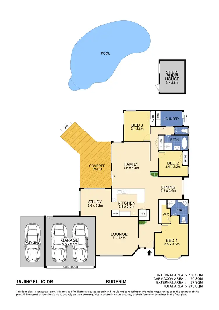 Floorplan of Homely house listing, 15 Jingellic Drive, Buderim QLD 4556