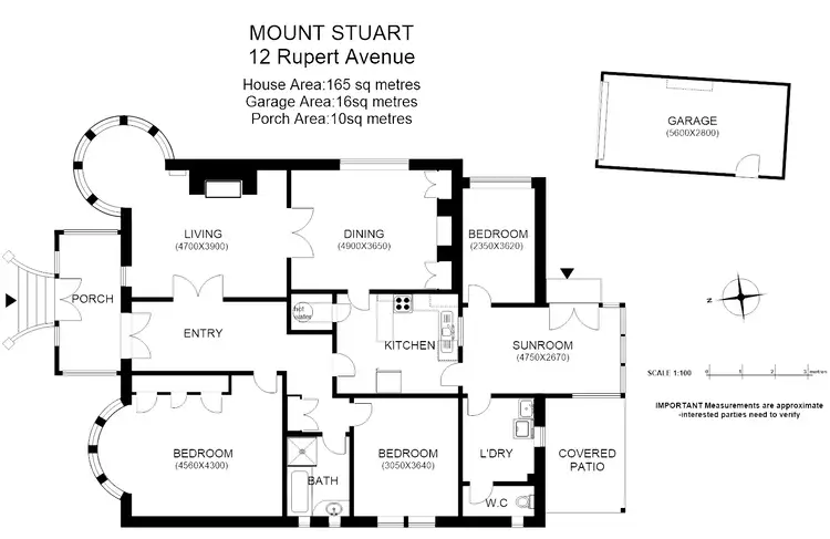 Floorplan of Homely house listing, 12 Rupert Ave, Mount Stuart TAS 7000
