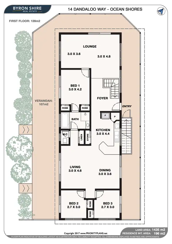 Floorplan of Homely house listing, 14 Dandaloo Way, Ocean Shores NSW 2483