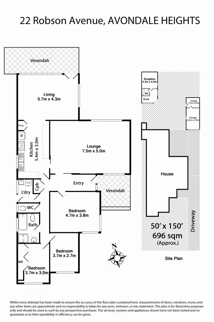 Floorplan of Homely house listing, 22 Robson Avenue, Avondale Heights VIC 3034
