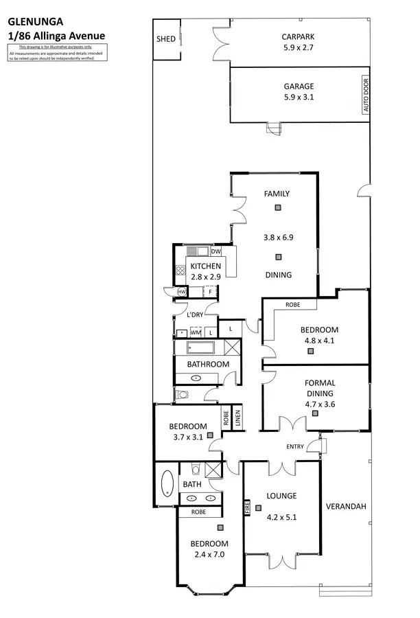 Floorplan of Homely house listing, 1/86 Allinga Avenue, Glenunga SA 5064