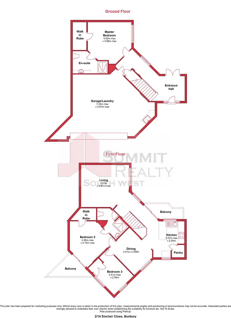 Floorplan of Homely unit listing, 2/14 Sinclair Close, Bunbury WA 6230