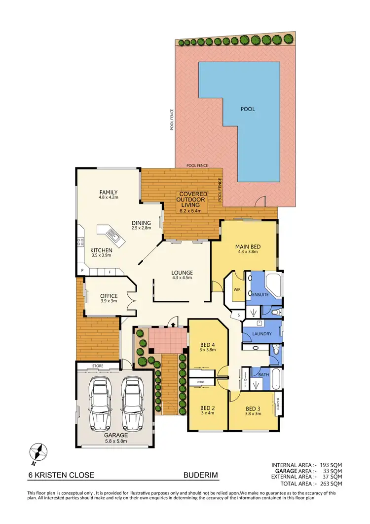 Floorplan of Homely house listing, 6 Kristen Close, Buderim QLD 4556