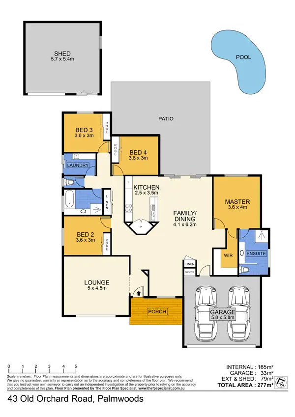 Floorplan of Homely house listing, 43 Old Orchard Drive, Palmwoods QLD 4555